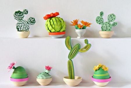 decorar con plantas de papel