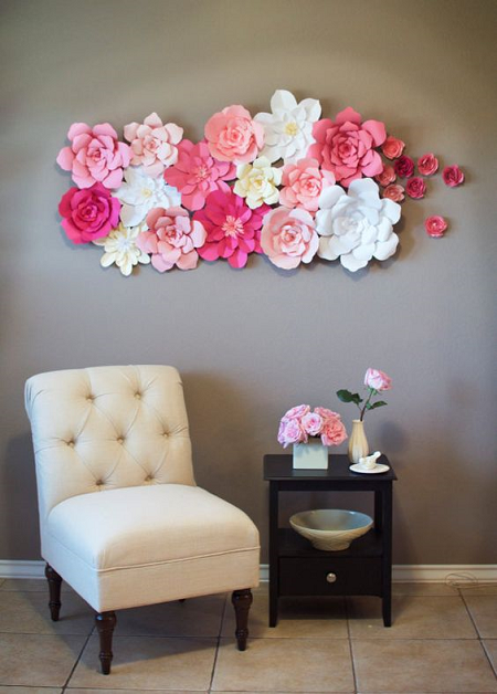 decorar con plantas de papel