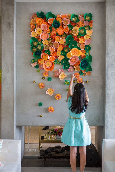 decorar con plantas de papel