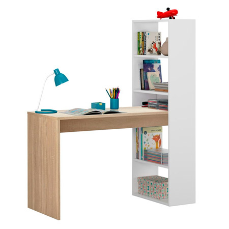 mesa de escritorio con estanteria duplo 4