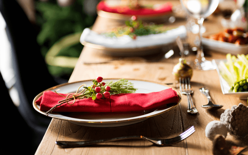 Cómo poner una mesa correctamente en Navidad